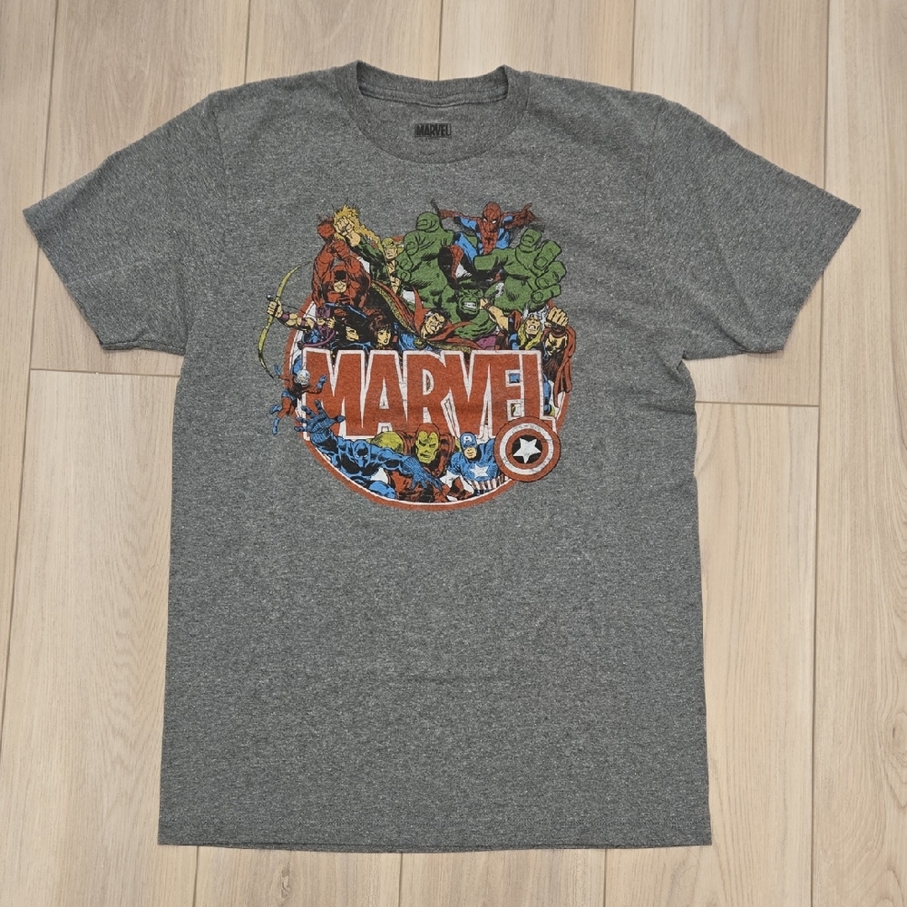 Marvel Heroes Gray Short Sleeve Tee - Unisex